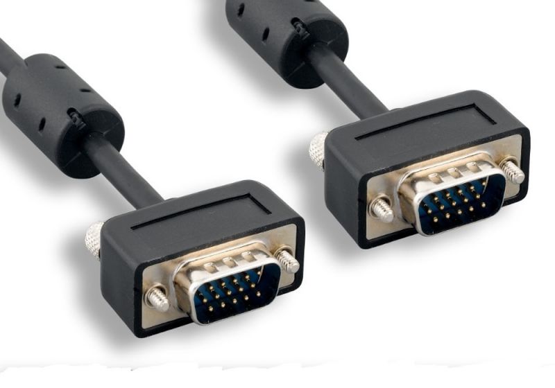 AYA 10Ft (10 Feet) Micro SVGA (HD15) Male to Male Cable with Dual Ferrites 32AWG up to 1920x1202