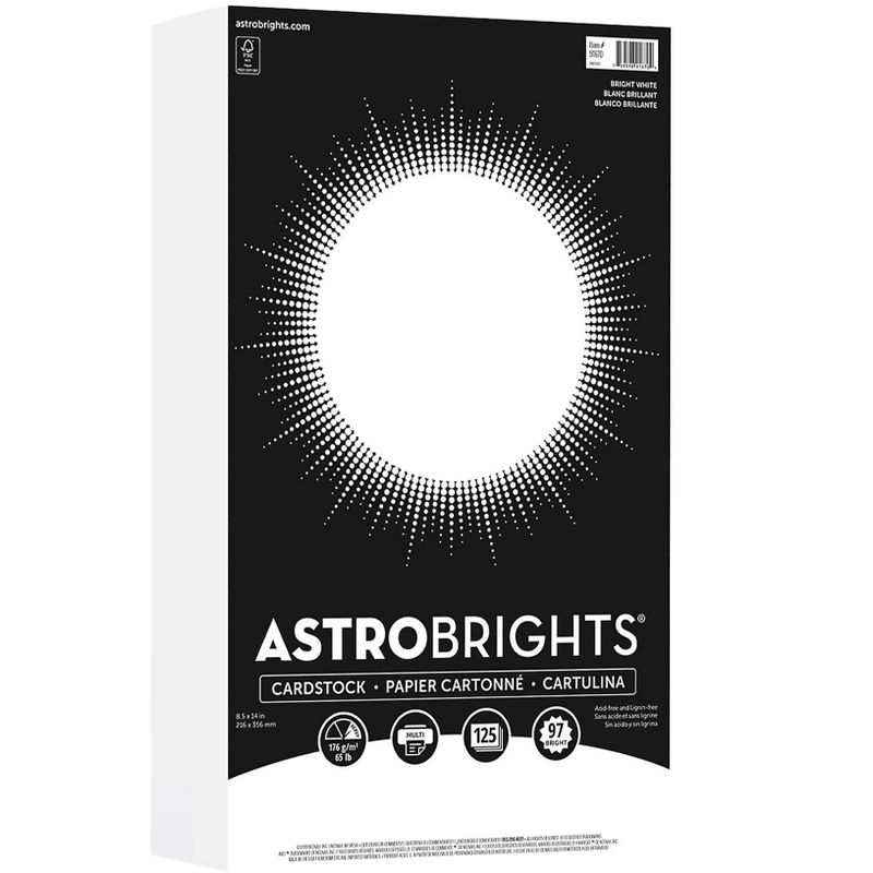 Astrobrights Cardstock Paper, 65 lbs, 8.5 x 91670