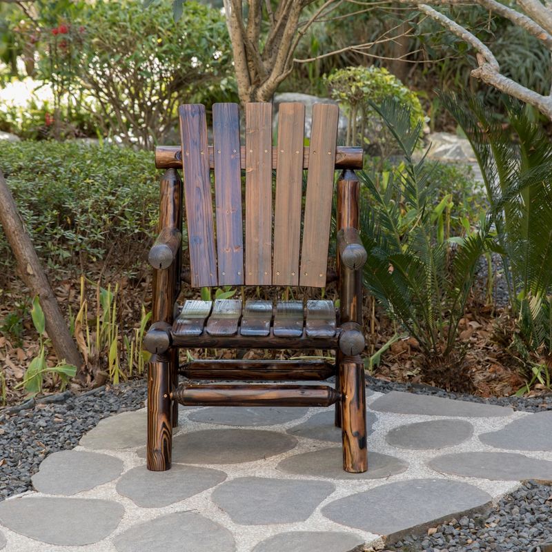 Wood Outdoor Bench in Natural Brown-Pemberly Row