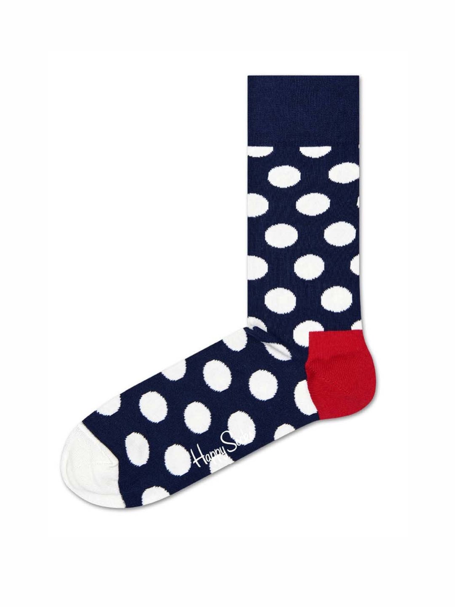 Happy Socks Big Dot Blue Cotton Printed Socks (41-46)