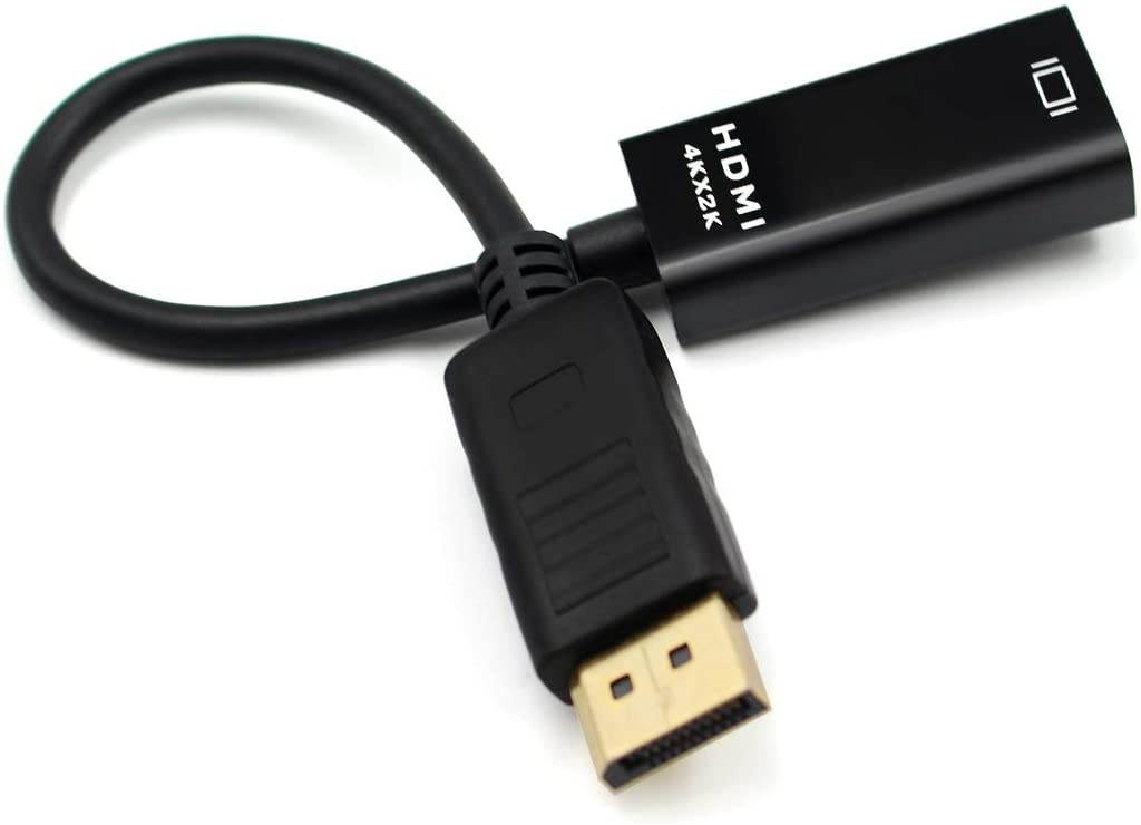 4K2K DisplayPort to HDMI Adapter, DP Display Port to HDMI Converter Male to Female Gold-Plated Cord Compatible for Lenovo Dell HP and Other Brand