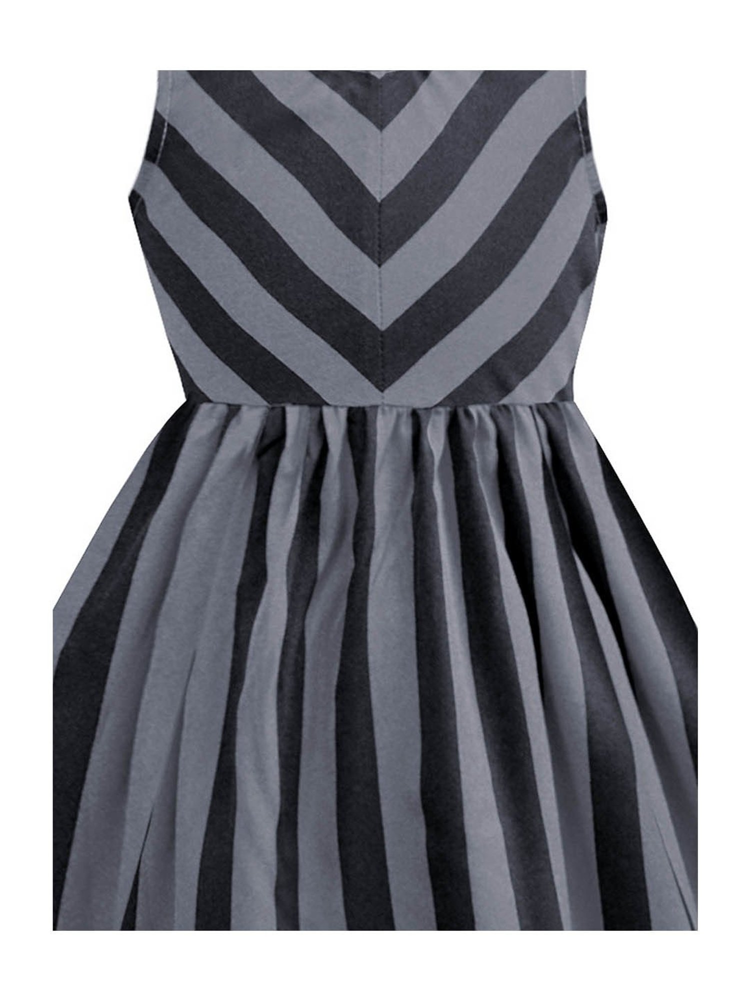 A.T.U.N. Charcoal & Black Striped Dress