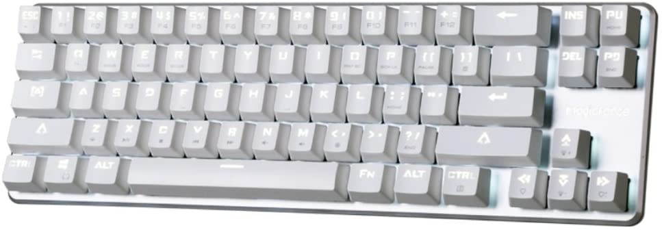 Gaming Keyboard Mechanical Wired Keyboard Cherry MX Red Switch Backlight Keyboard Mini Design (60%) 68-Keys White