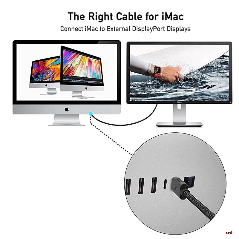 USB C to DisplayPort Cable 4K60Hz6ft  Thunderbolt 3 to DisplayPort Cable Compatible for MacBook Pro 201920182017 MacBook AiriPad Pro 20192018 XPS 15 Surface Book 2 and More Gray