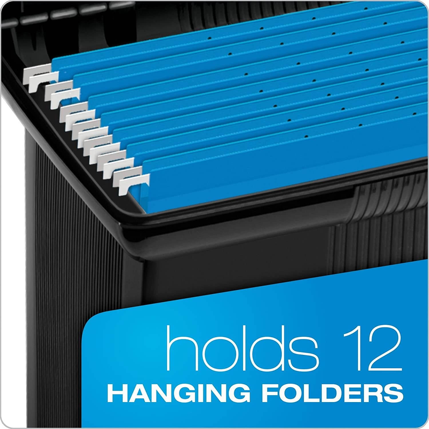 Pendaflex Portable File Box, Black, 11" H x 14" W x 6-1/2" D  (41732)