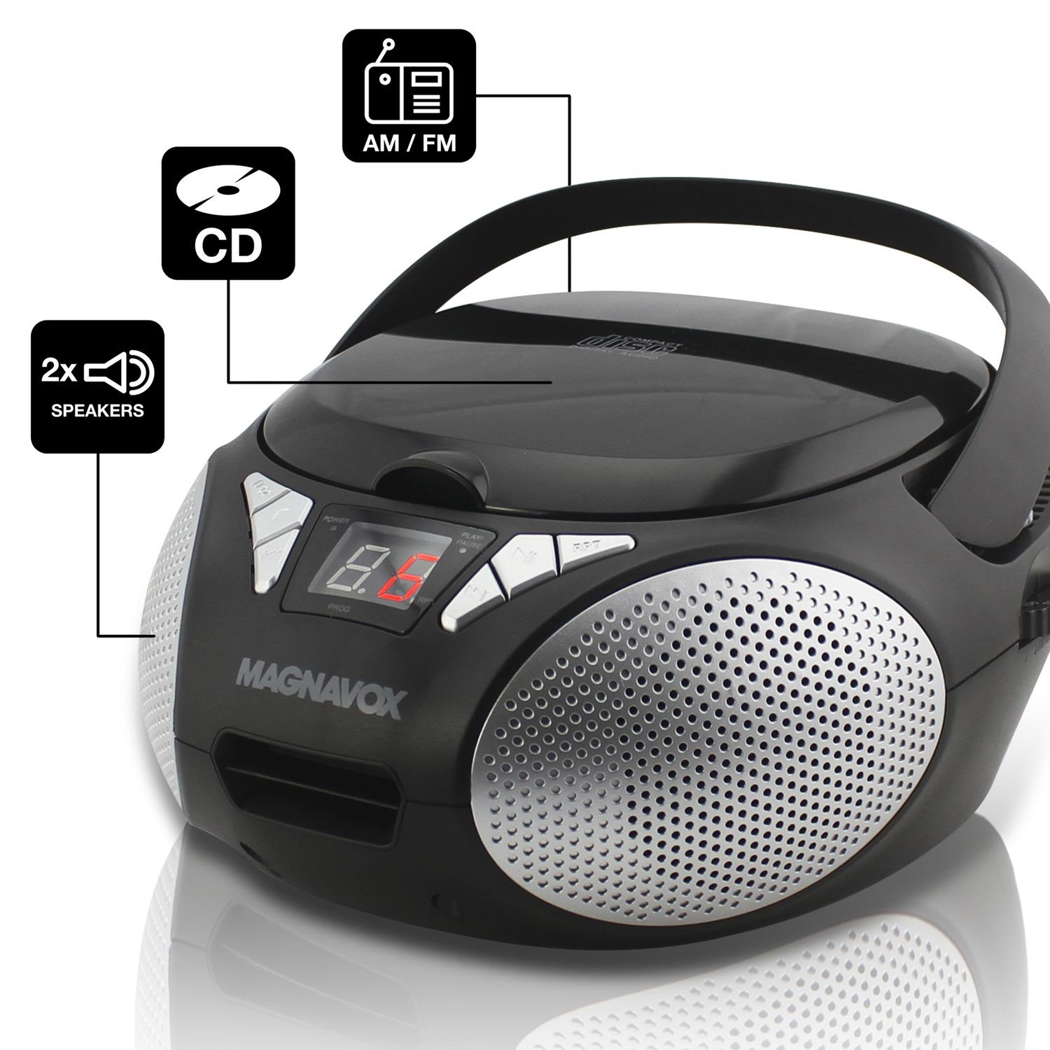 Magnavox CD Boombox with AM/FM Stereo Radio in Black (MD6924)