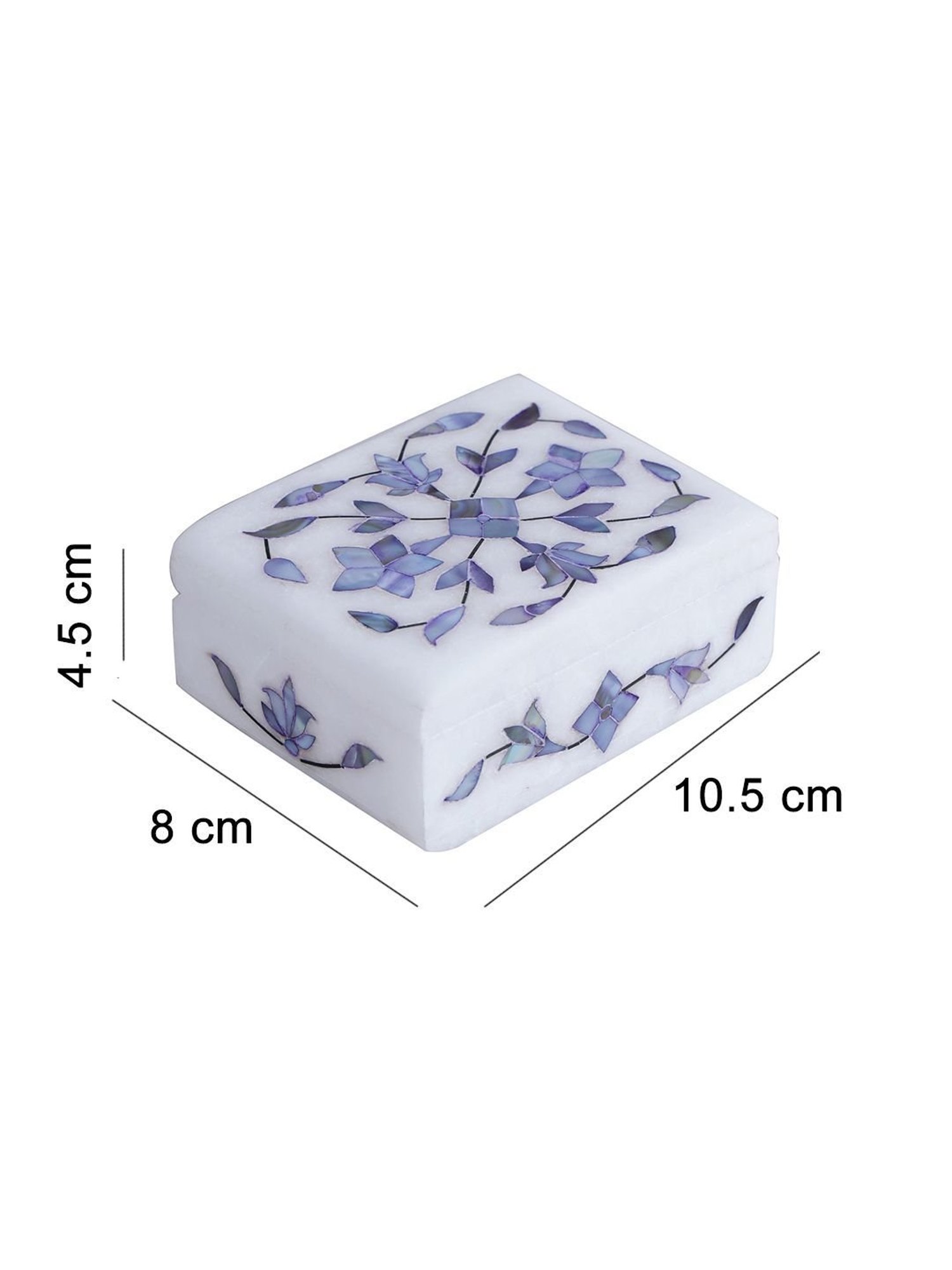 Aapno Rajasthan Blue & White Marble Jewellery Box