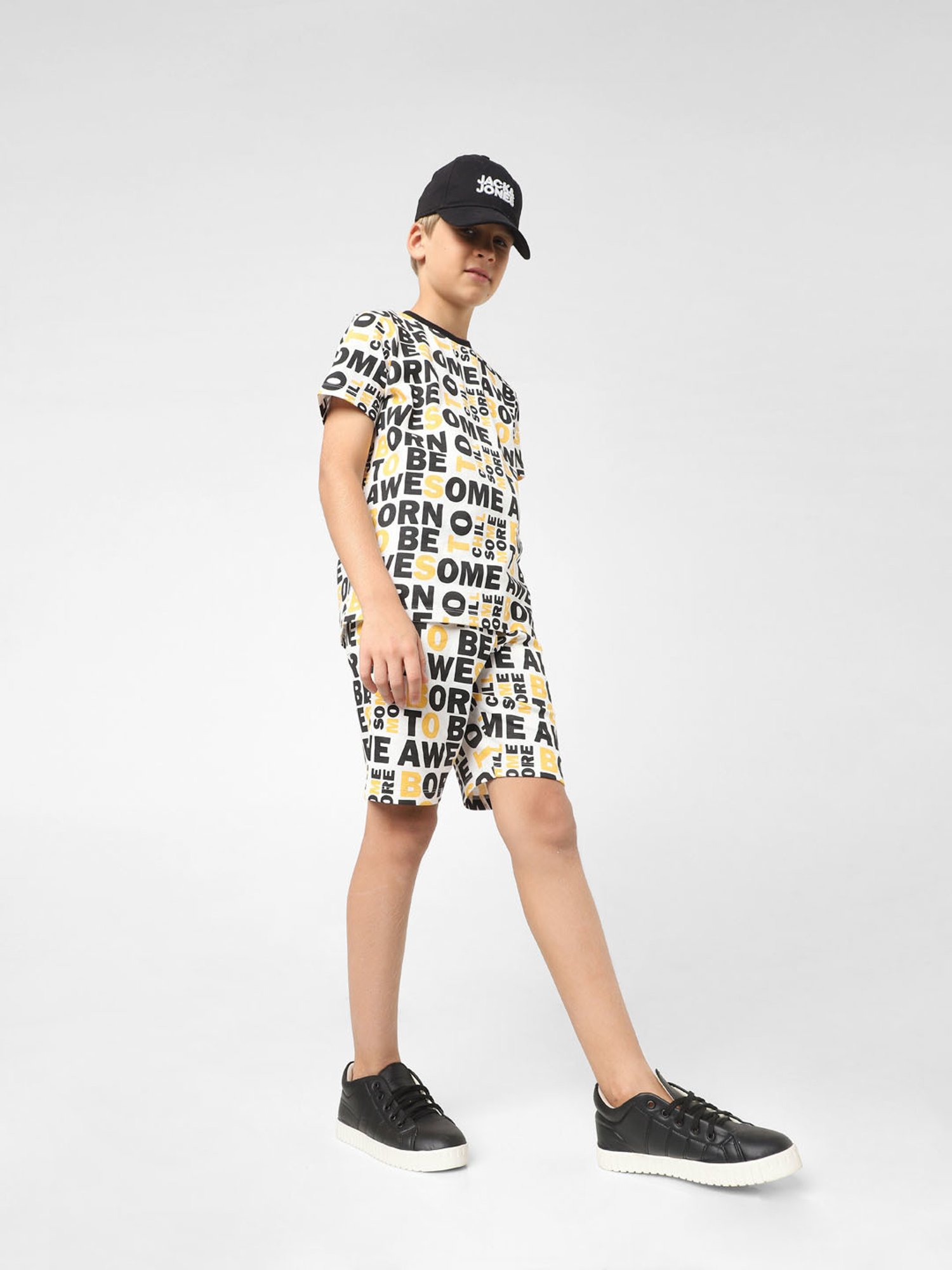Jack & Jones Junior White Printed Shorts