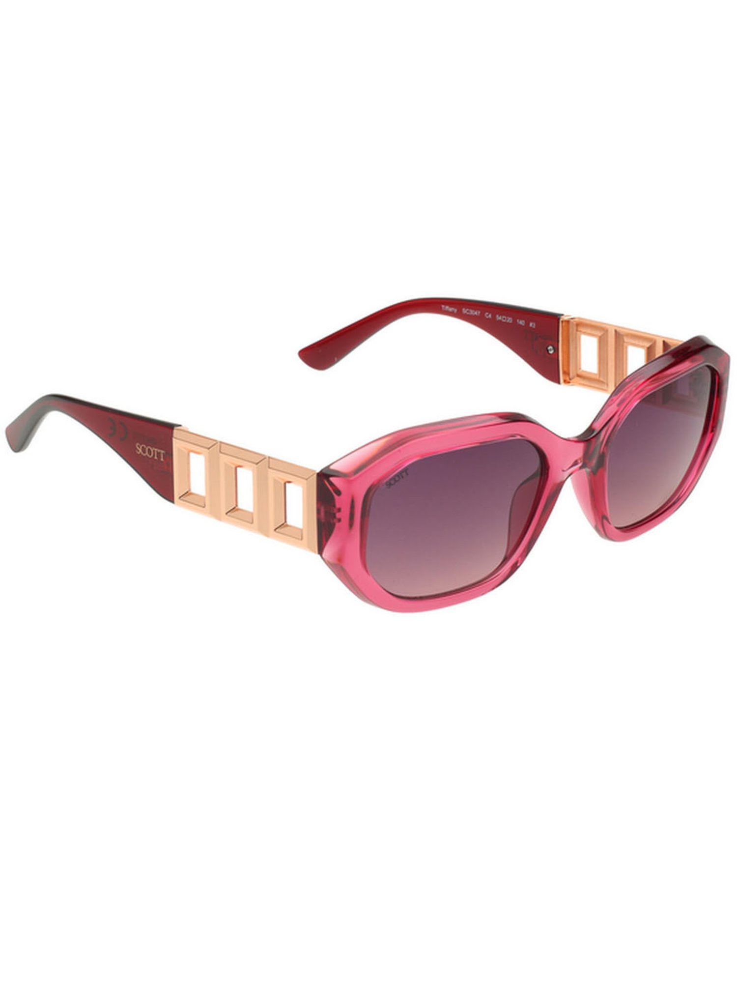 SCOTT Pink Rectangular UV Protection Sunglasses for Women
