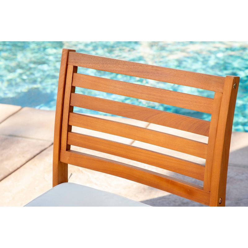 Tanner 2pk Outdoor Cushioned Side Chairs - Natural Brown - Coaster