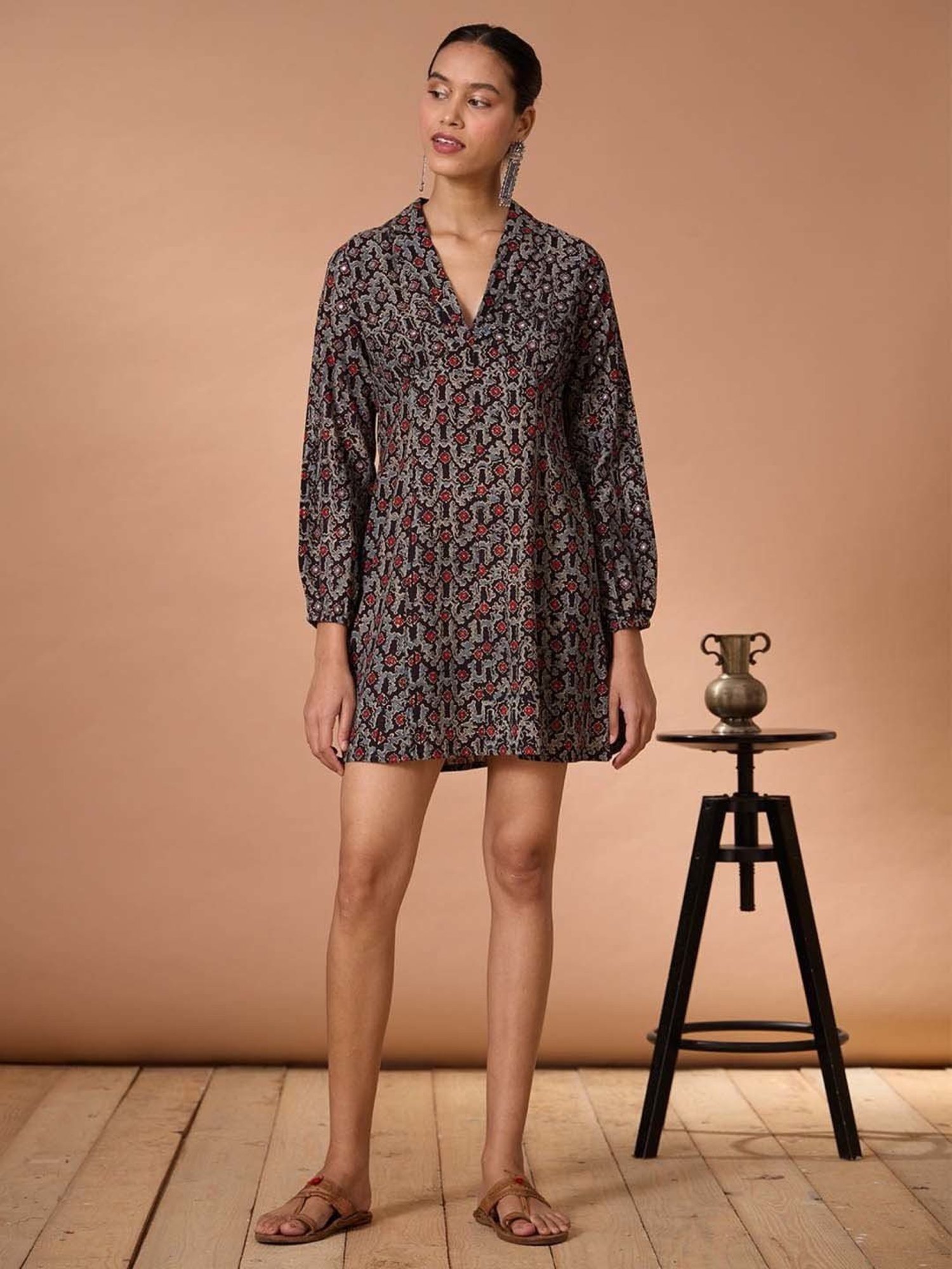 Saffron Threads Red Ethnic Dresses