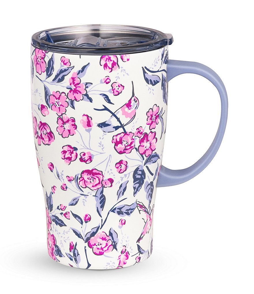 Vera Bradley Hummingbird Ditsy Stainless Steel Mug