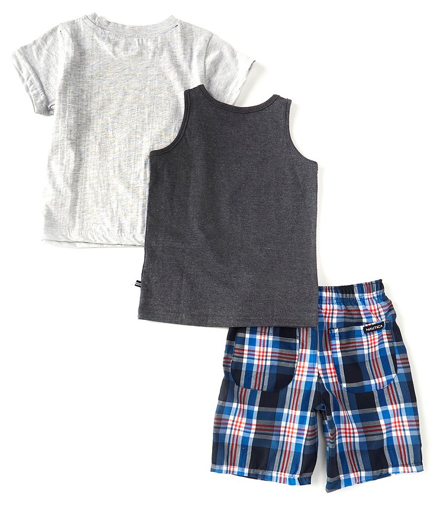 Kinetic by Class Club Little Boys 2T-7 Short-Sleeve Play Hard Performance Tee and Shorts Set