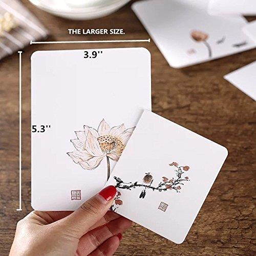 Featuring Hand-Drawn Thank You Card-8pcs Assorted Blank All-Occasion Note Cards-Thank You Cards (Flowers And Birds Series -larger size)