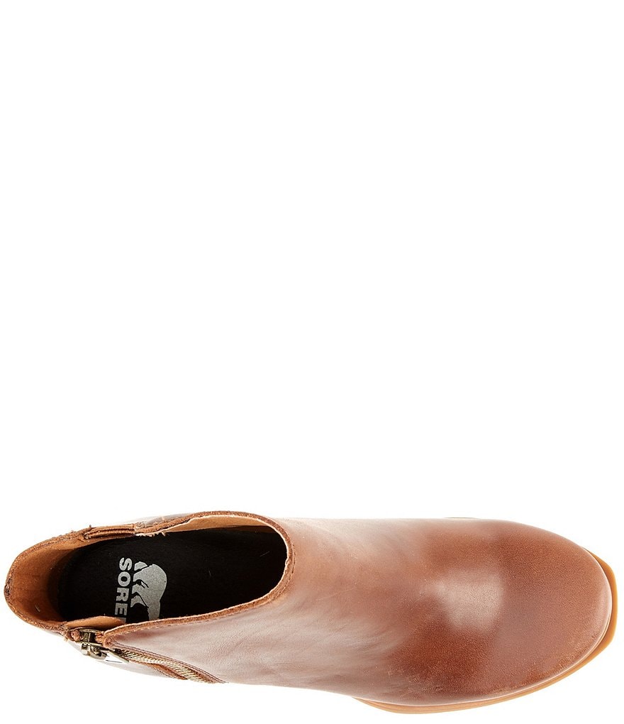 Sorel Joan of Arctic Waterproof Leather Wedge Zip Booties