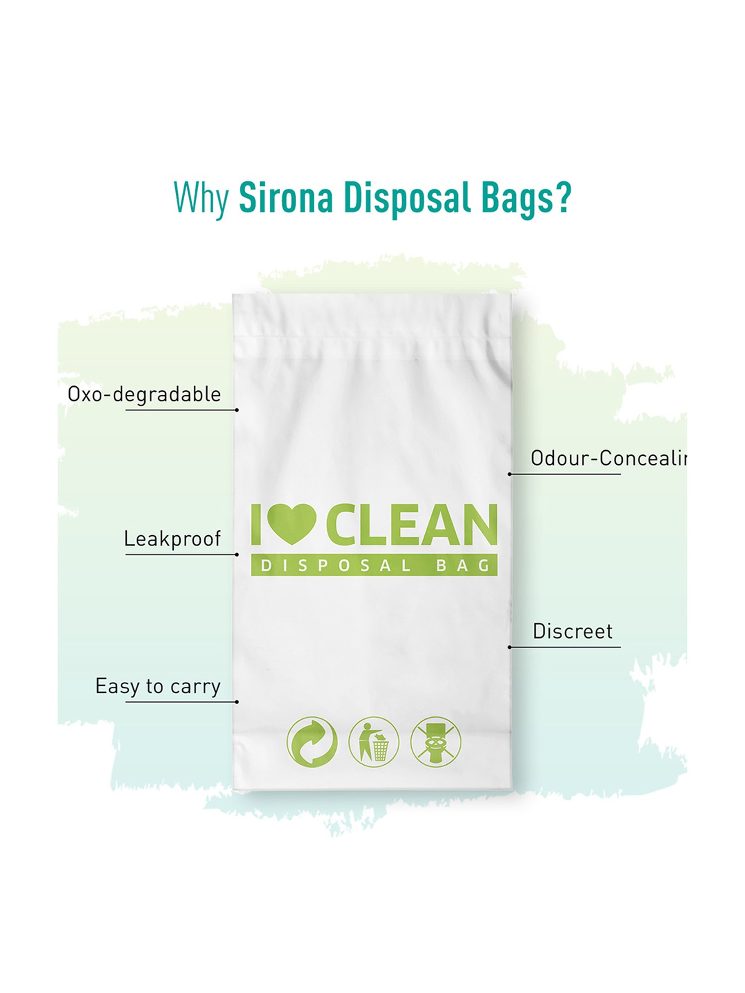 Sirona Sanitary Disposal Bags - 15 Bags