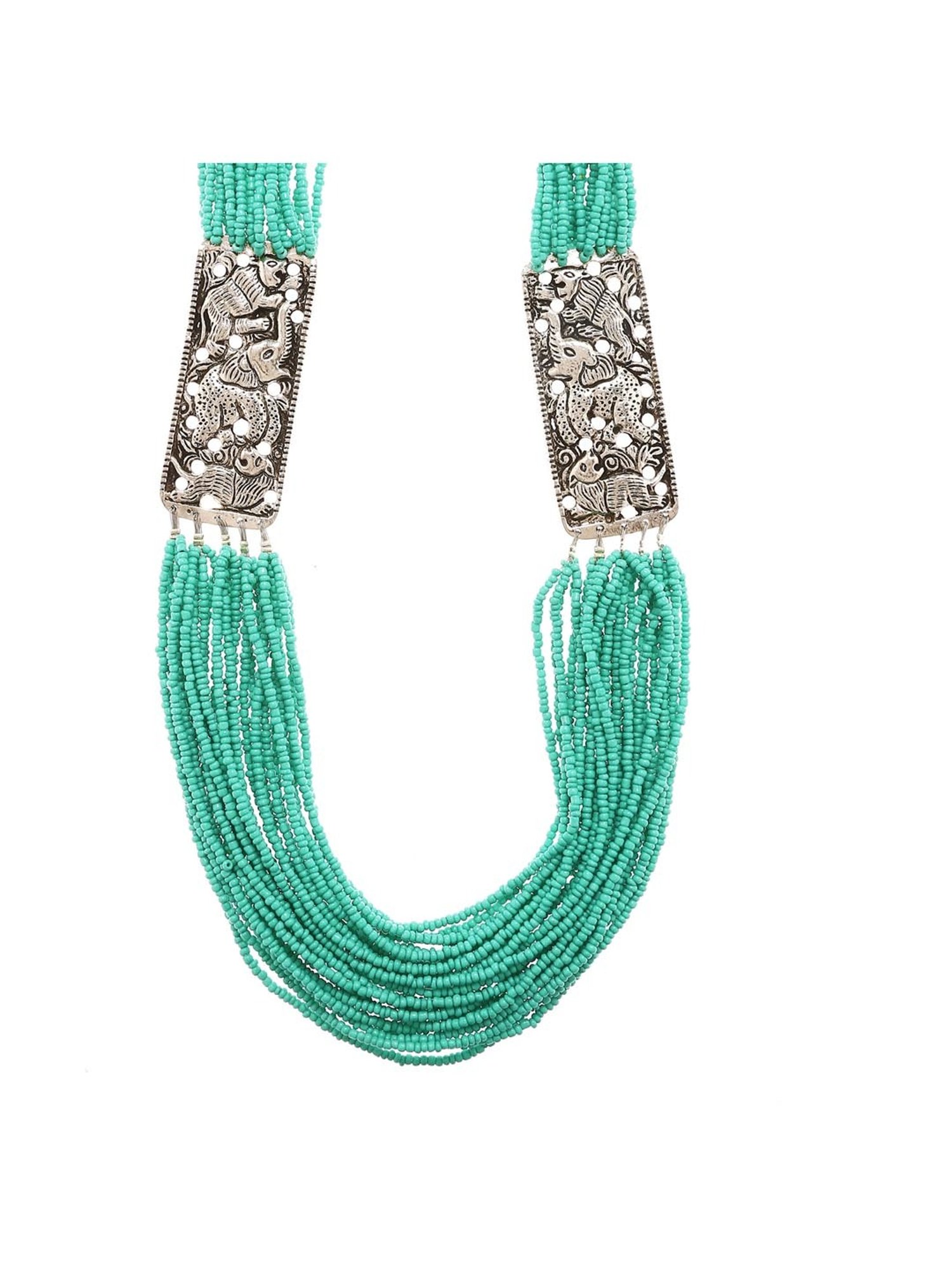 Imli Street Green & Silver Necklace