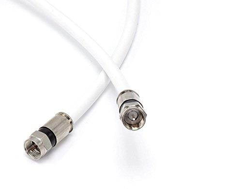 the cimple co  40' feet white : solid copper center conductor, made in the usa : rg6 coaxial cable with connectors, f81 / rf, digital coax for audio/video, cabletv, antenna, internet, satellite