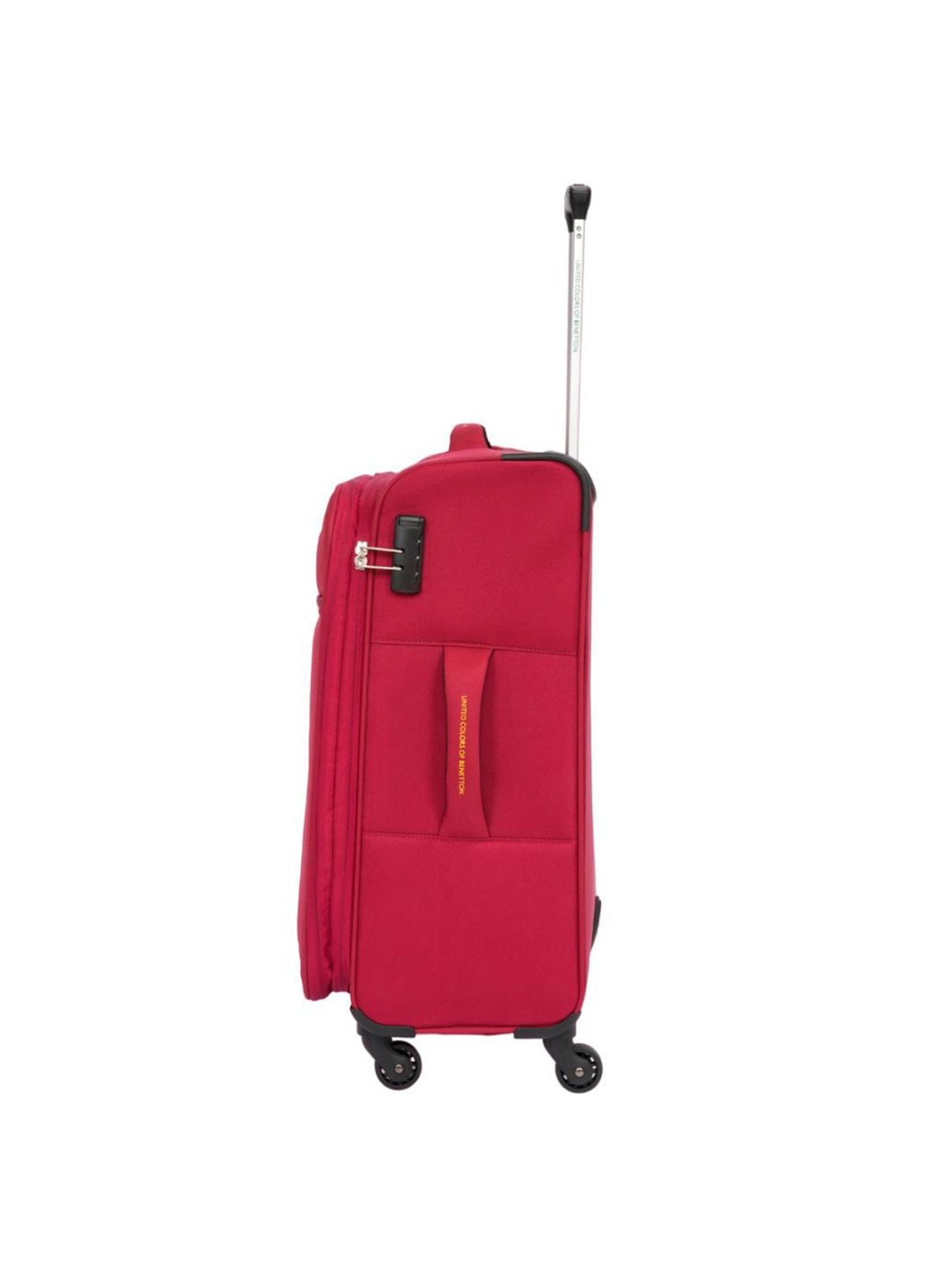 United Colors Of Benetton Macau Red Printed Soft Medium Trolley Bag - 68 Cms