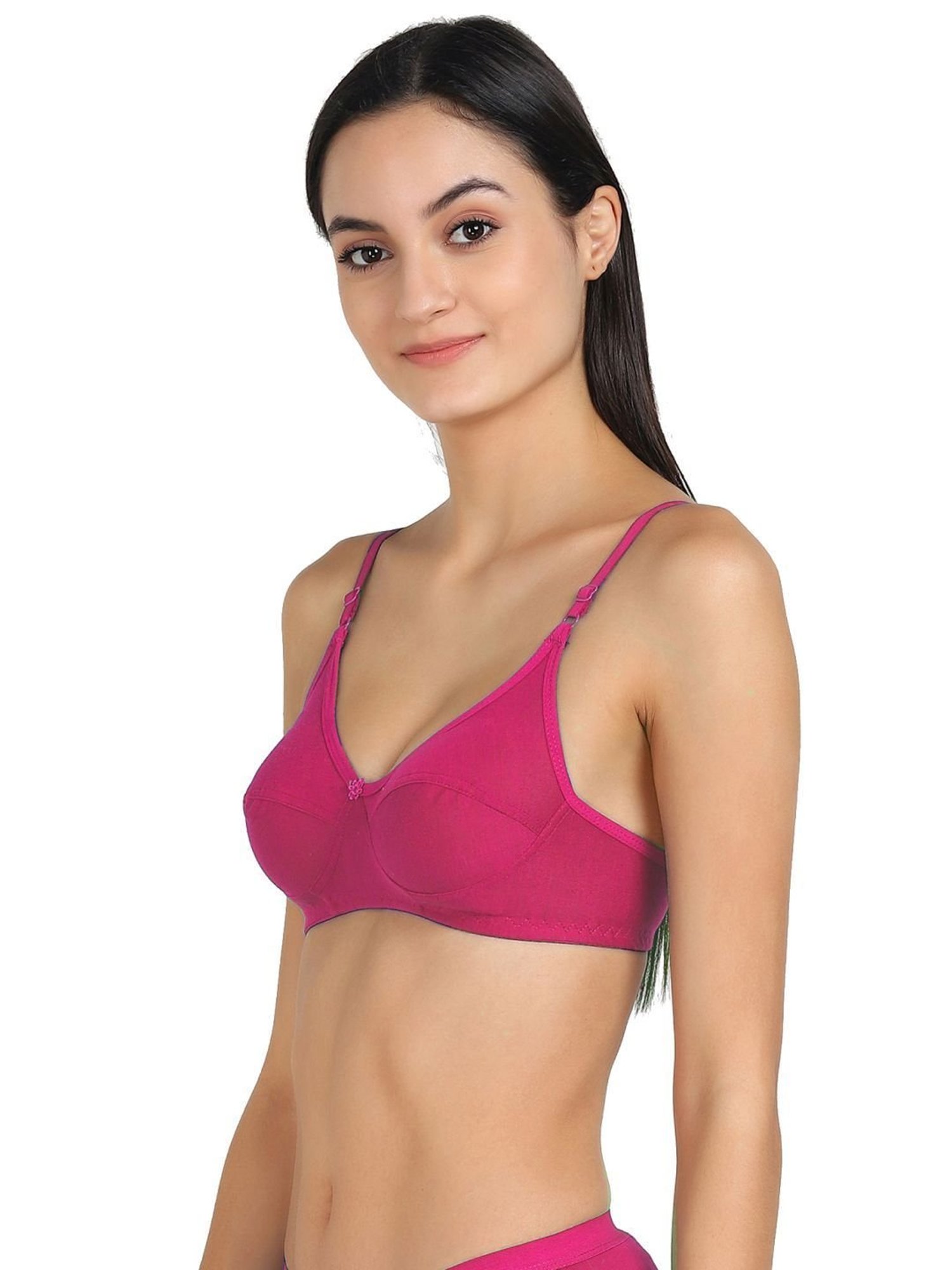 AROUSY Pink Cotton T-Shirt Bra