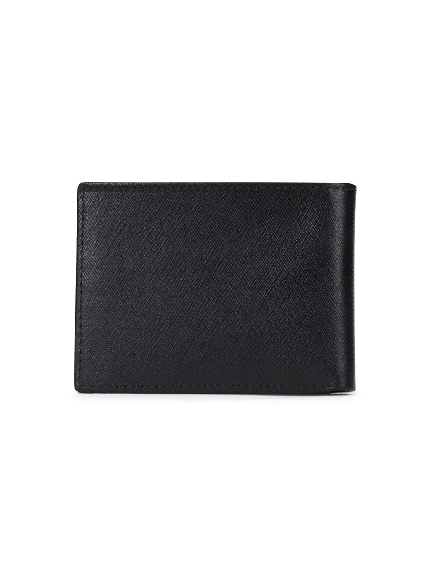 PERQUISITE Black Casual Leather Bi-Fold Wallet for men
