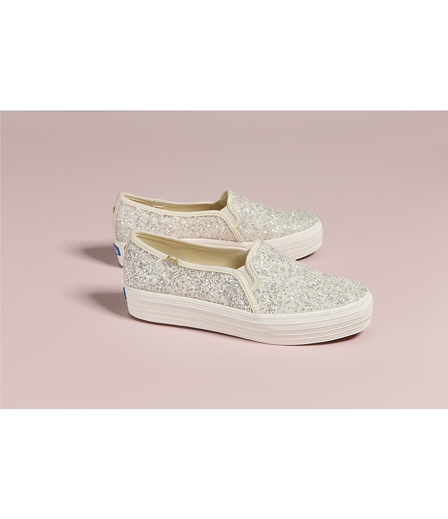 Kurt Geiger London Lexi Eagle Glitter Leather Lace-Up Sneakers