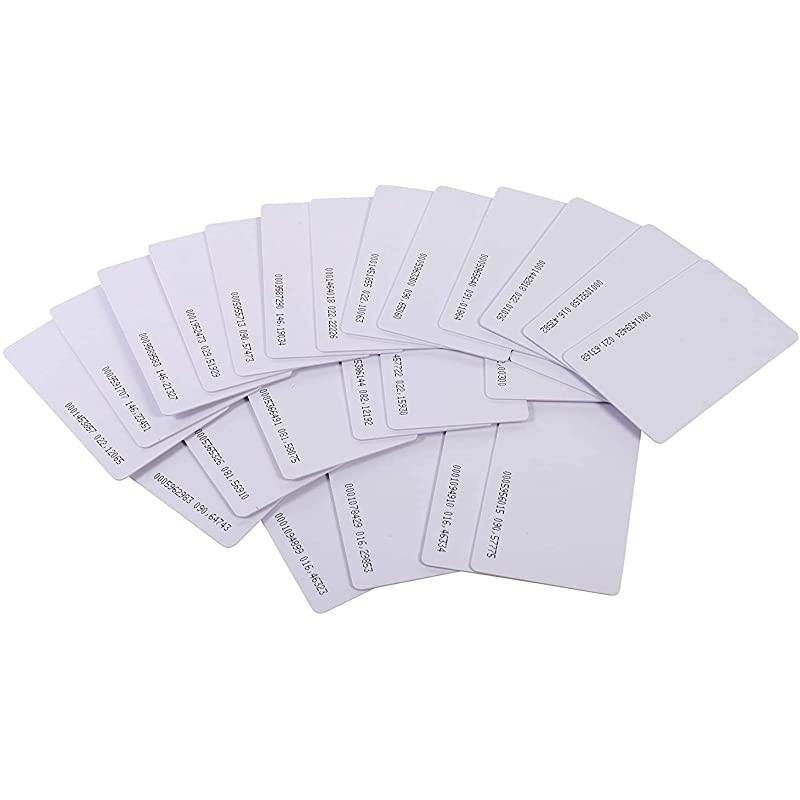 Contactless 125kHz RFID Proximity Smart Card 08mm thick for Access Control System amp Time Attandance Read only Pack of 100