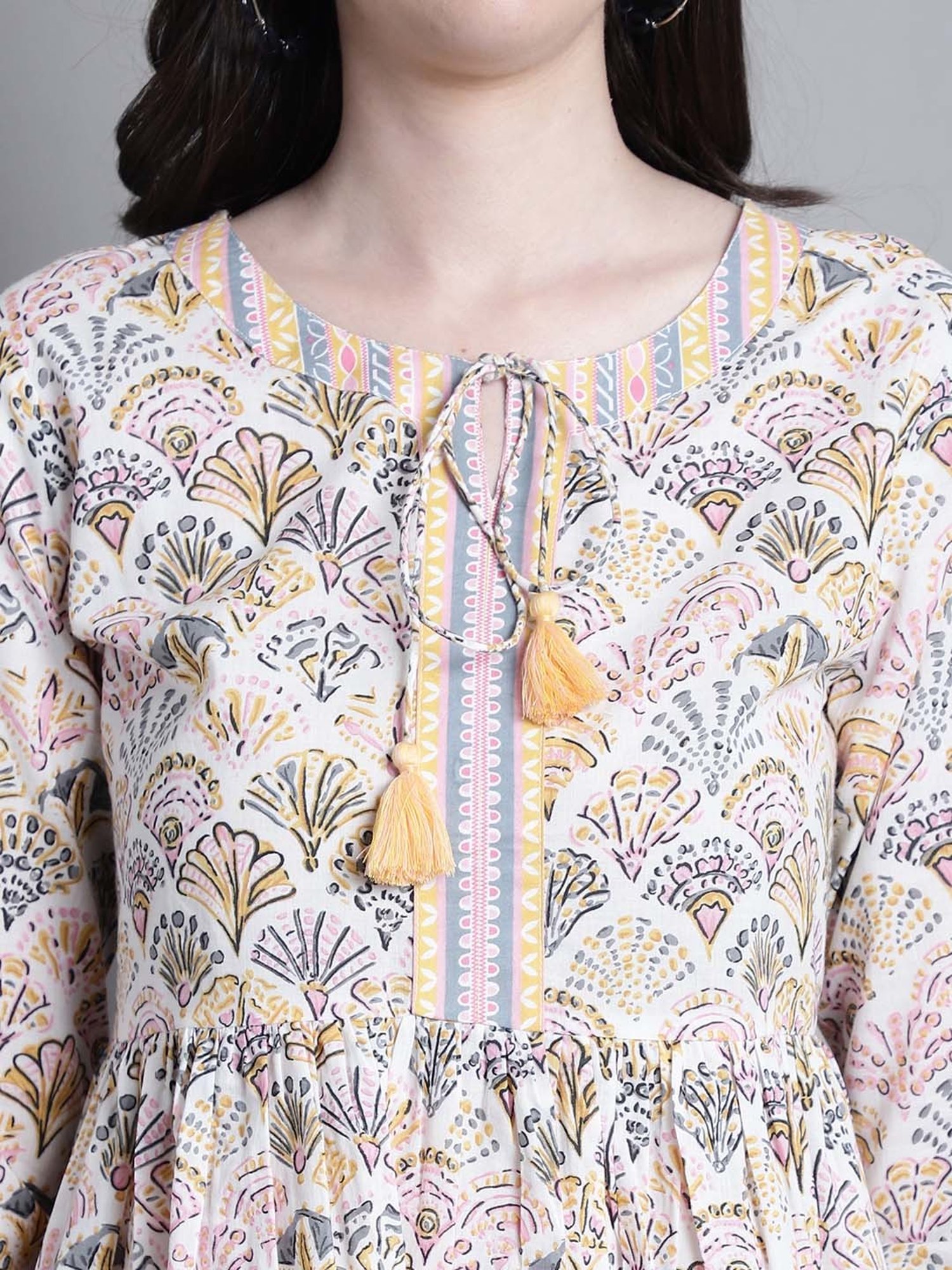 Prakrti Multicolored Cotton Printed Top Pant Set