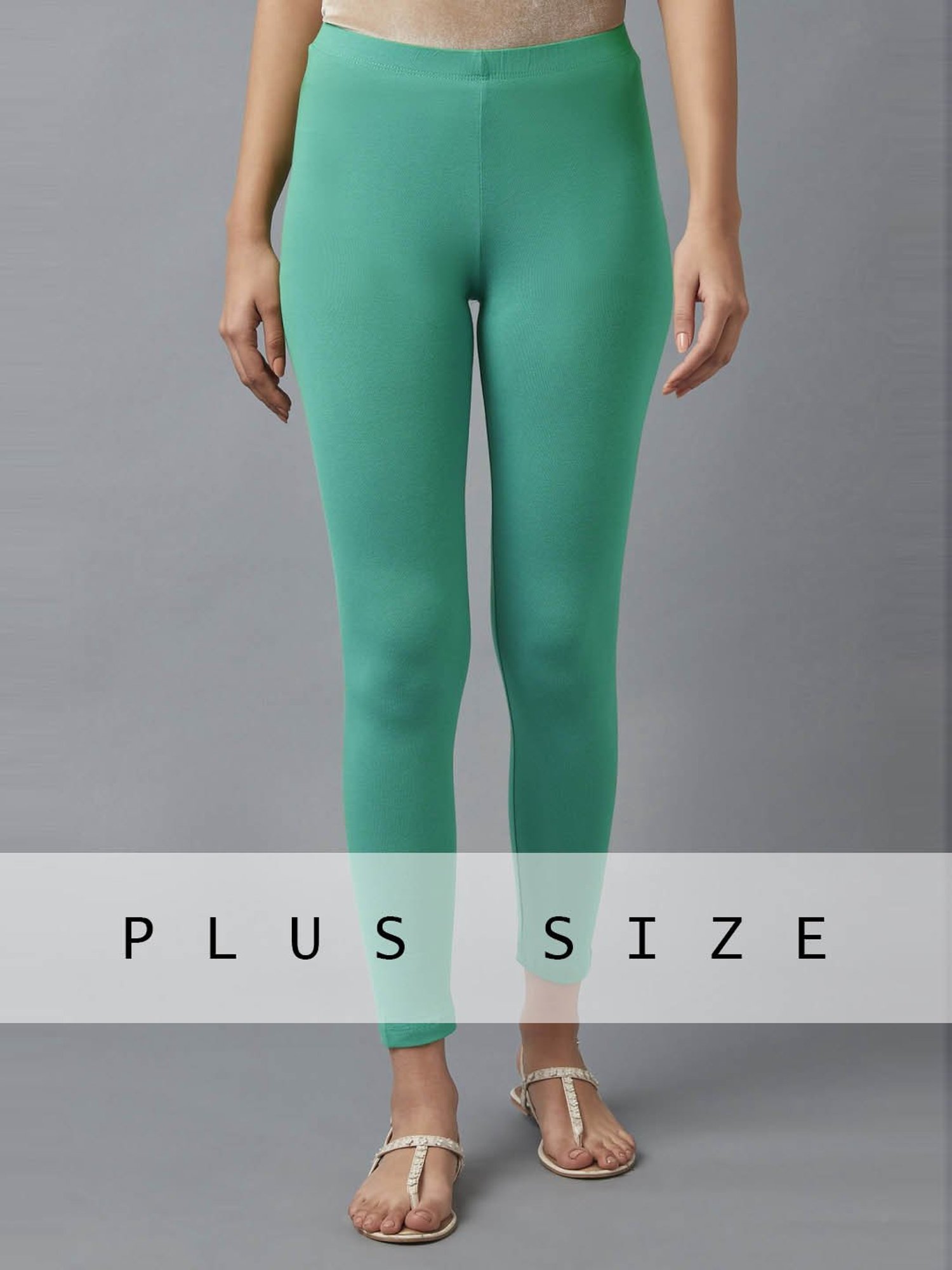 Elleven Green Plain Leggings