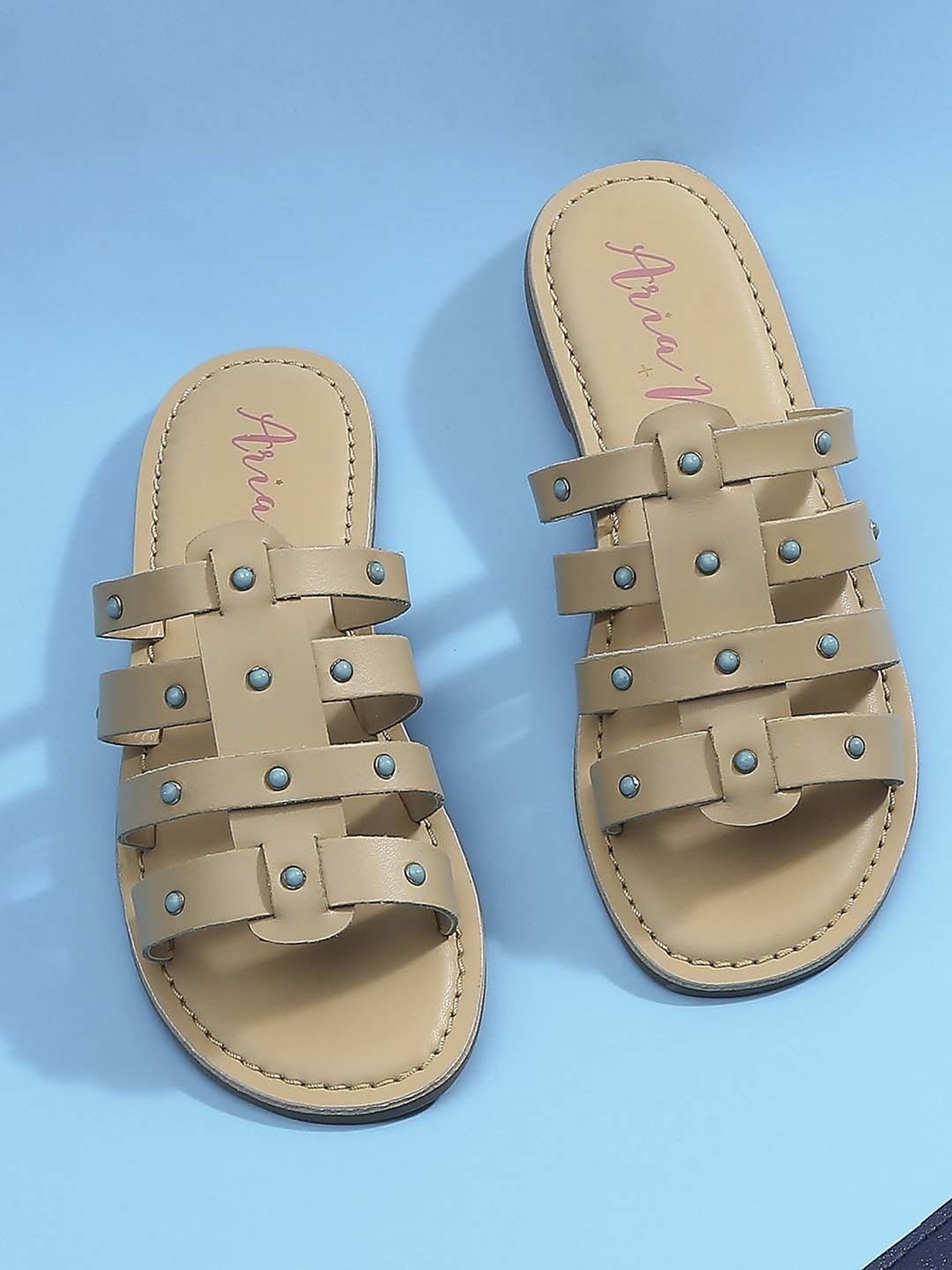 Aria Nica Kids Slay Beige Casual Sandals