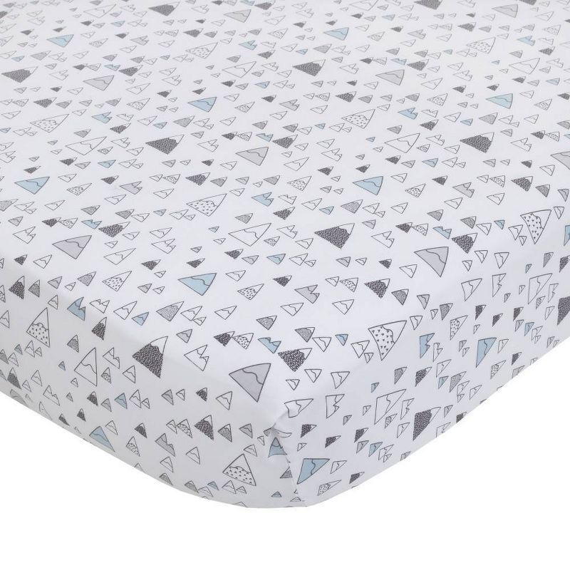 NoJo Dwellstudio Bear Hugs 100% Cotton Super Soft Fitted Crib Sheet - Mountains