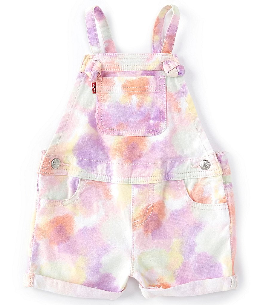 Levi's&reg; Baby Girls 12-24 Months Spaghetti-Strap Tie-Dye Shortall