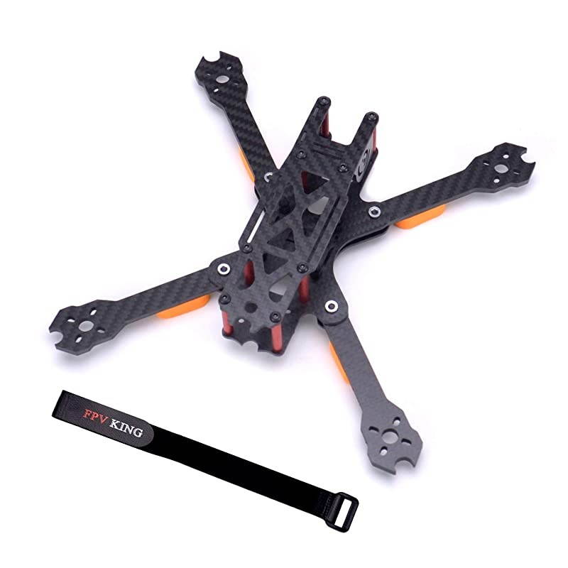 QL5 237mm FPV Racing Drone Frame 5 inch Carbon Fiber Quadcopter Freestyle Frame with 4mm Arm + 25cm Lipo Battery Straps