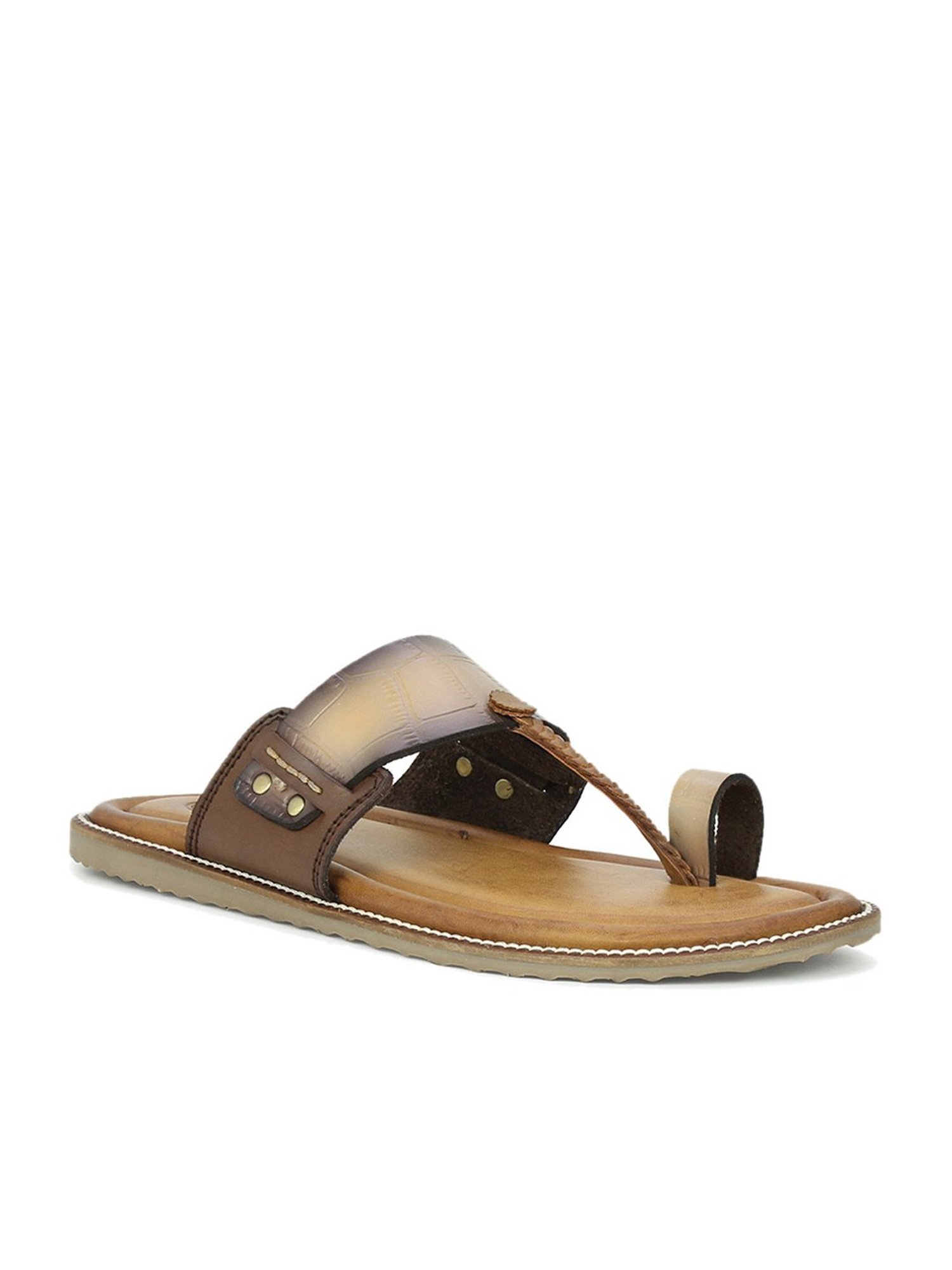 Privo by Inc.5 Men's Strapi Tan Toe Ring Sandals