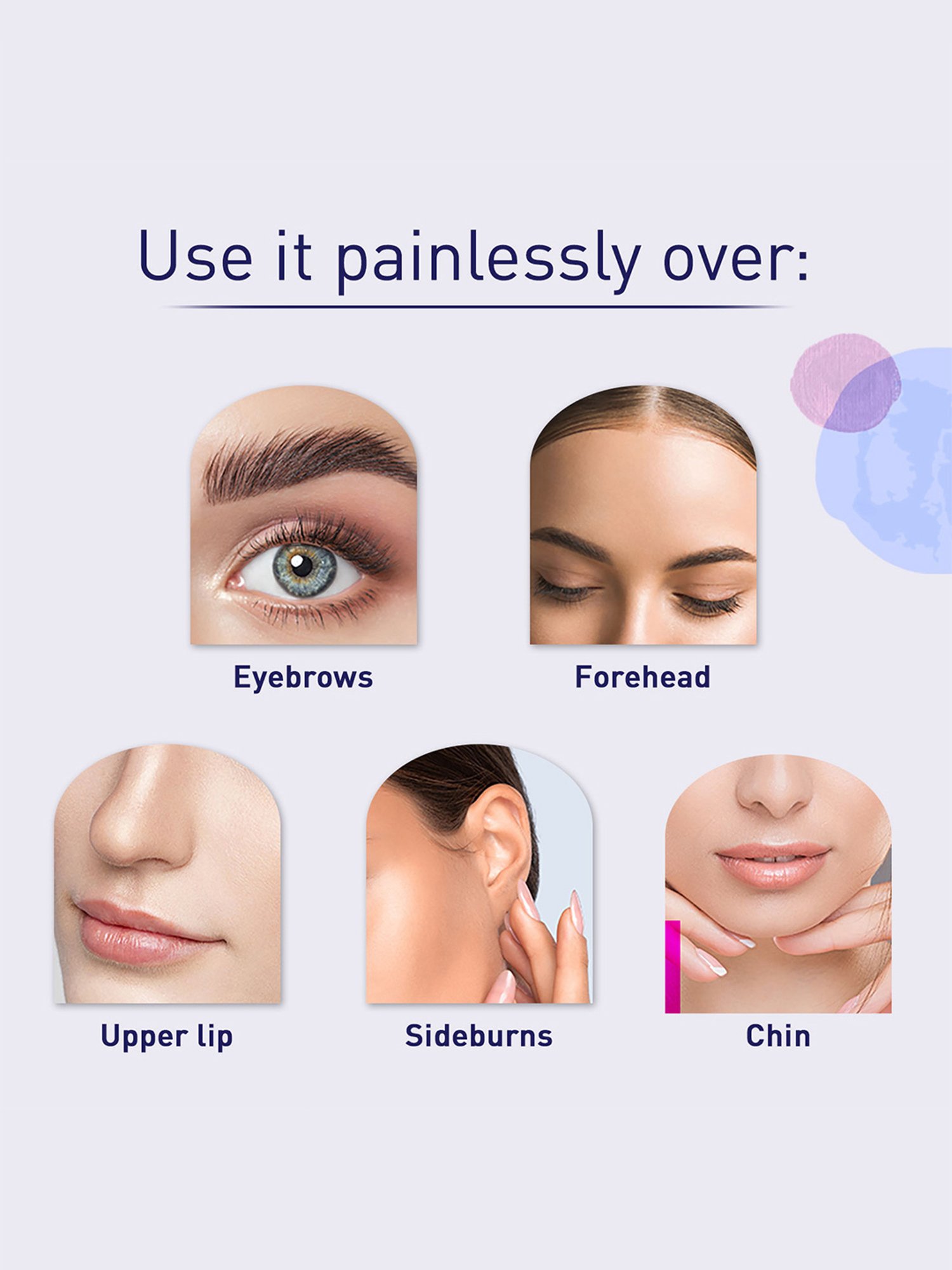 Sirona Precision Shave Eyebrow & Face Razor Turquoise White - Pack of 3