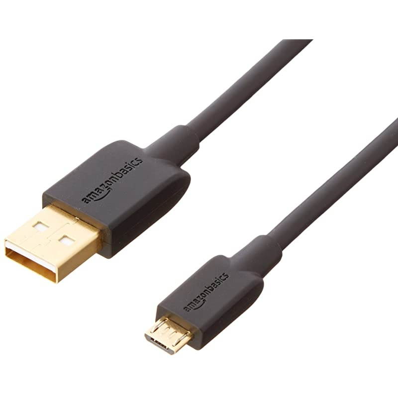 USB 20 AMale to Micro B Cable 3Foot Black 5Pack