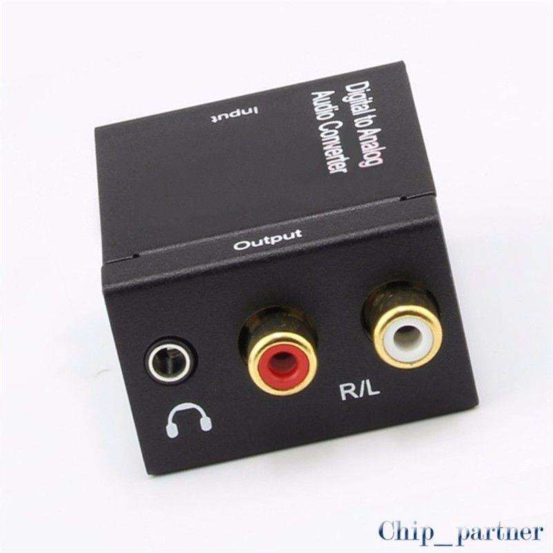 Digital to Analog Coaxial Optical Fiber 3.5mm Audio Converter RCA & Toslink
