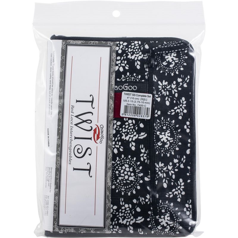 ChiaoGoo TWIST Red Lace Intchg Knitting Needle 4" Tip Set-Complete