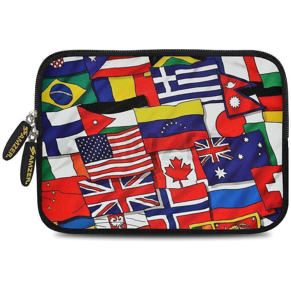 amzer 10.5inch designer neoprene sleeve case pouch for tablet, ebook and netbook  flags united amz5167105
