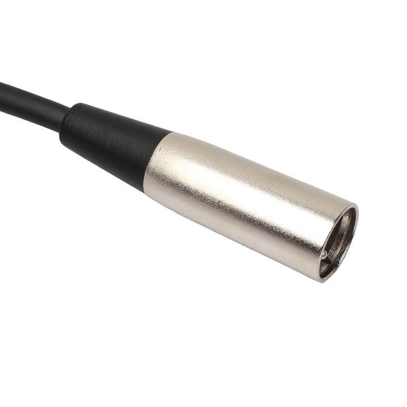 3P XLR Male Jack to 1/4" 6.35mm Female Plug Stereo Microphone Adapter Silve