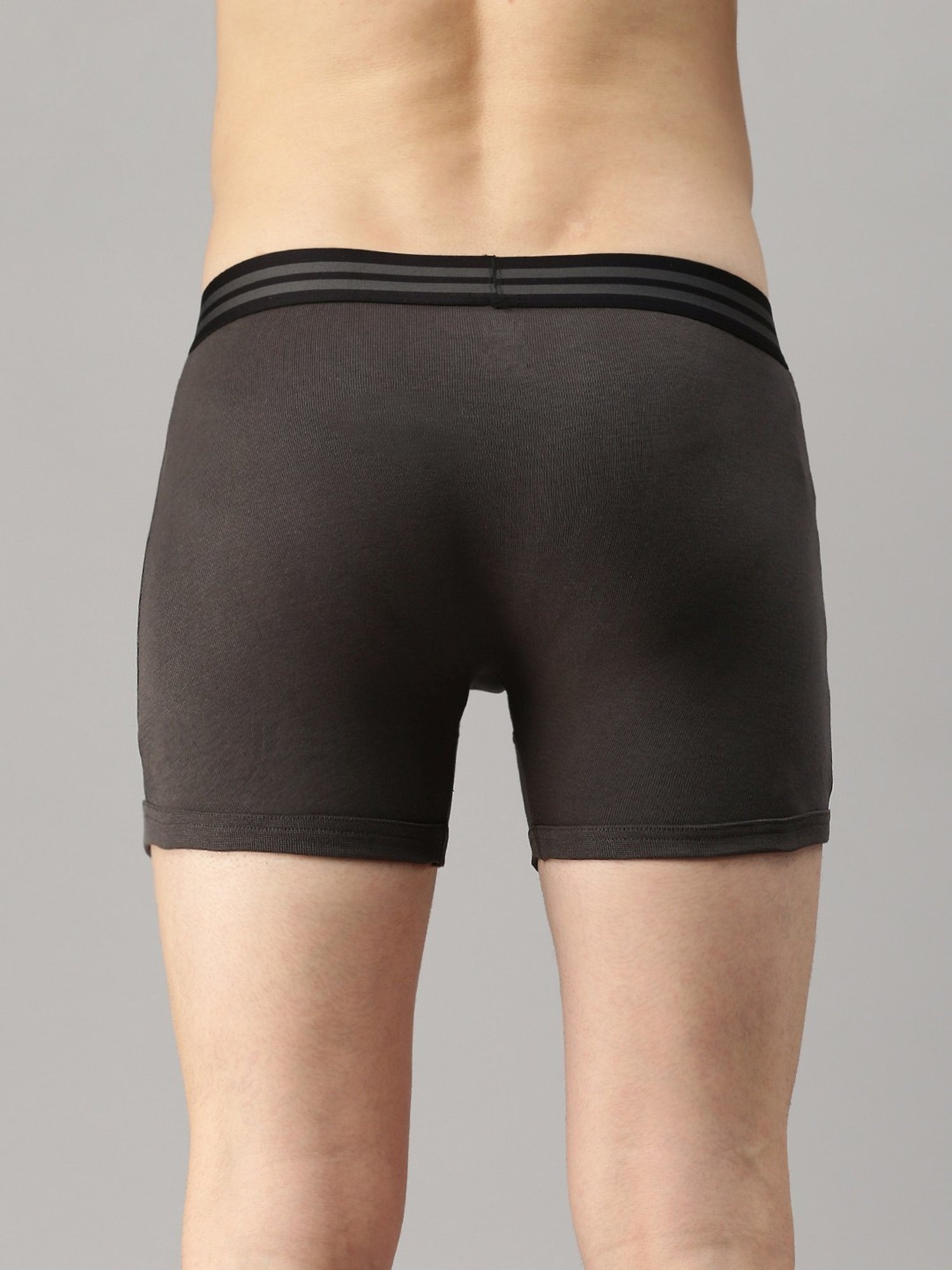 Zoiro Dark Denim & Pearl Cotton Regular Fit Trunks - Pack Of 2