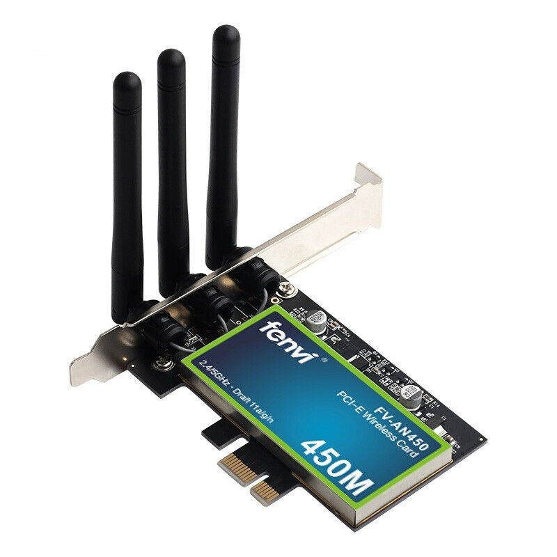 450Mbps 2.4G/5G Wireless WiFi LAN Card PCI-E X1 Network Adapter For PC Desktop