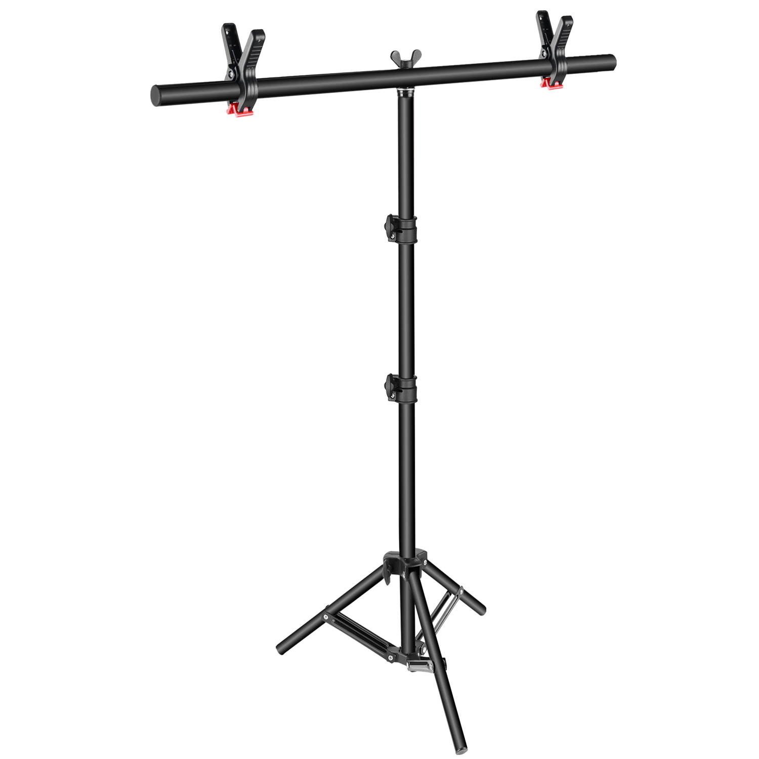 Neewer T-Shape Background Backdrop Support Stand Kit: 32-80 inches/81-203 Centimeters Adjustable Tripod Stand and 35.4 inches/90 Centimeters Crossbar with 2 Tight Clamps for Video Studio Photography