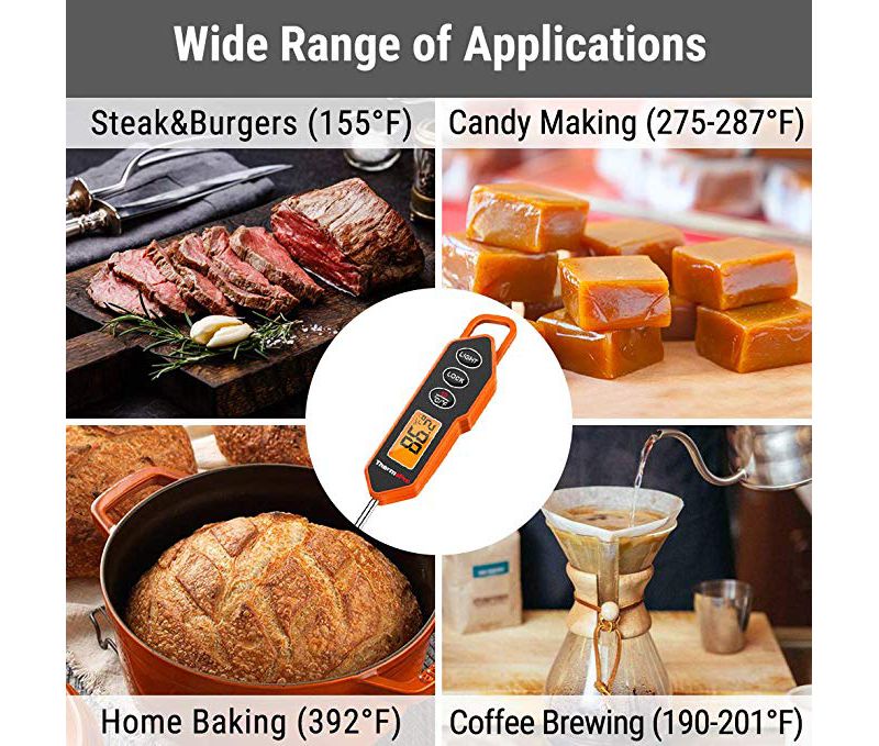ThermoPro TP01H Digital Instant Read Meat Thermometer with Backlit