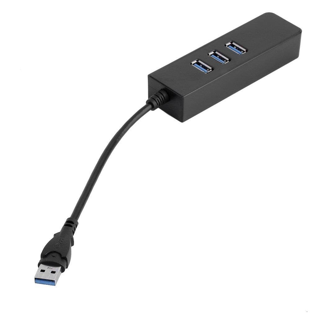 3-Port USB 3.0 HUB with RJ45 Gigabit Ethernet Adapter 10 /100 / 1000 Mbps to PC Laptop for Windows 8/7/Vista/XP and for Mac OS X 10.8