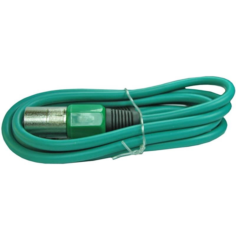 Male to Female 3pin Mic Microphone Loz Extension Cable Cord 10 Foot Feet ft Green