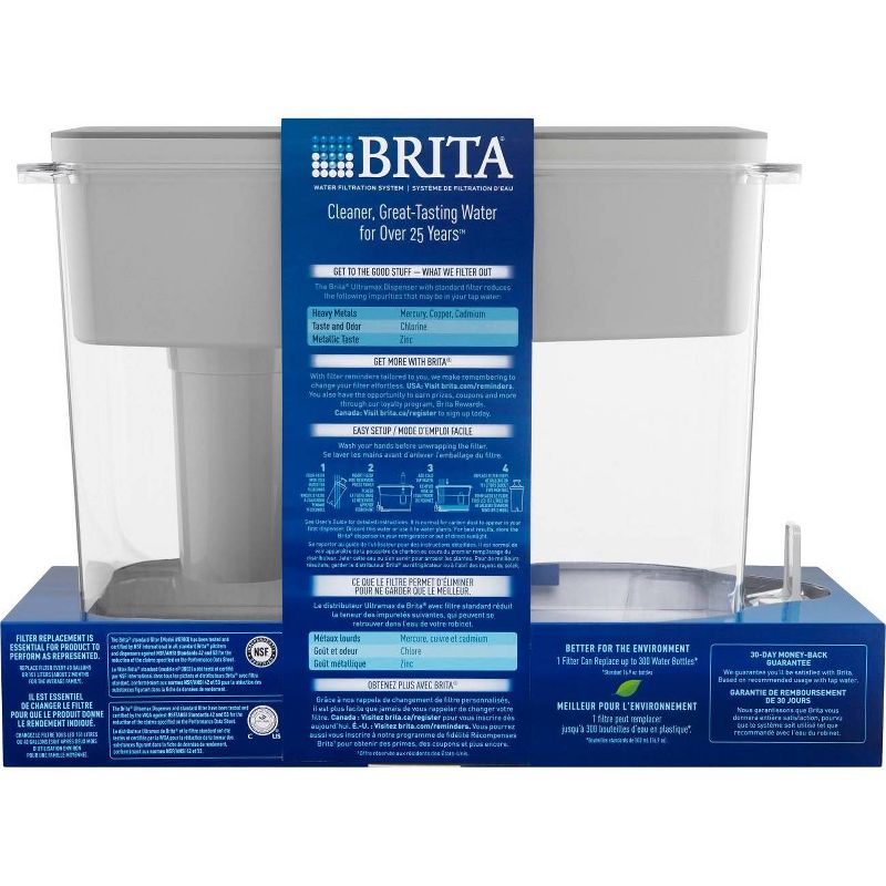 Brita Extra Large 18-Cup BPA Free Filtered Water Dispenser - Gray