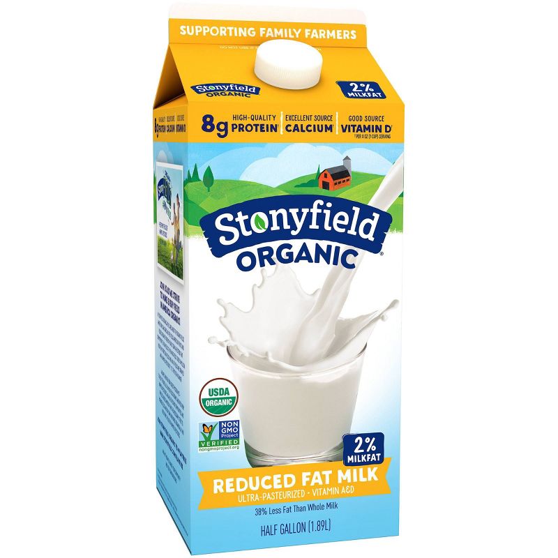 Stonyfield Organic 2% Milk - 0.5gal