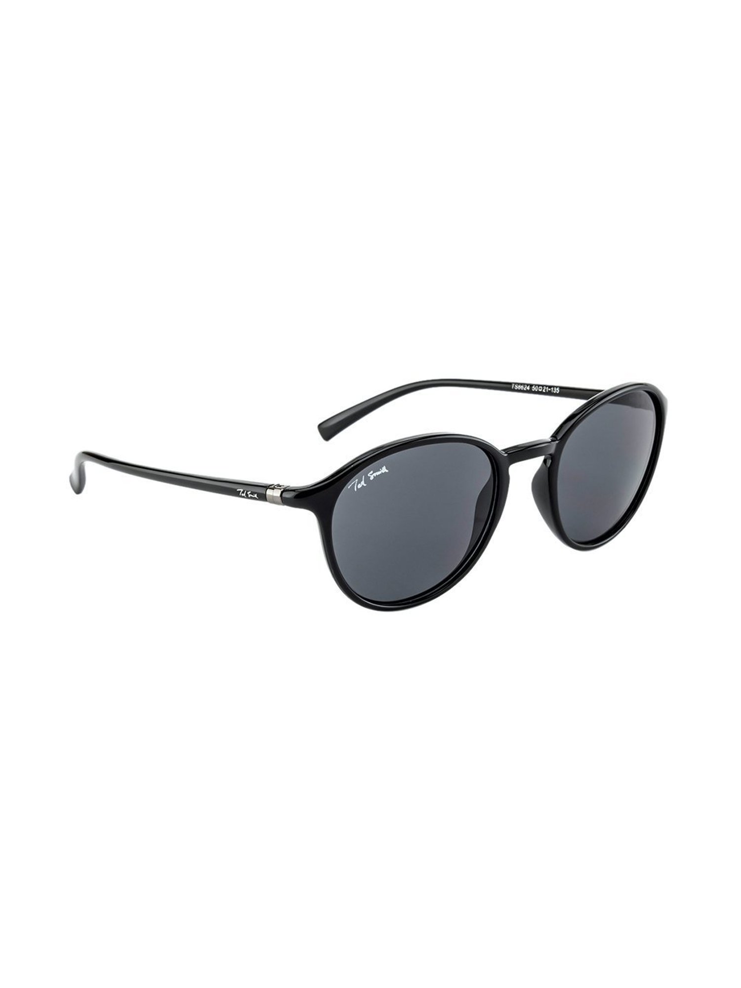 Ted Smith Grey Round UV Protection Unisex Sunglasses