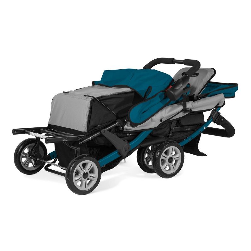 Foundations Gaggle Compass Trio 3 Passenger Stroller - Teal